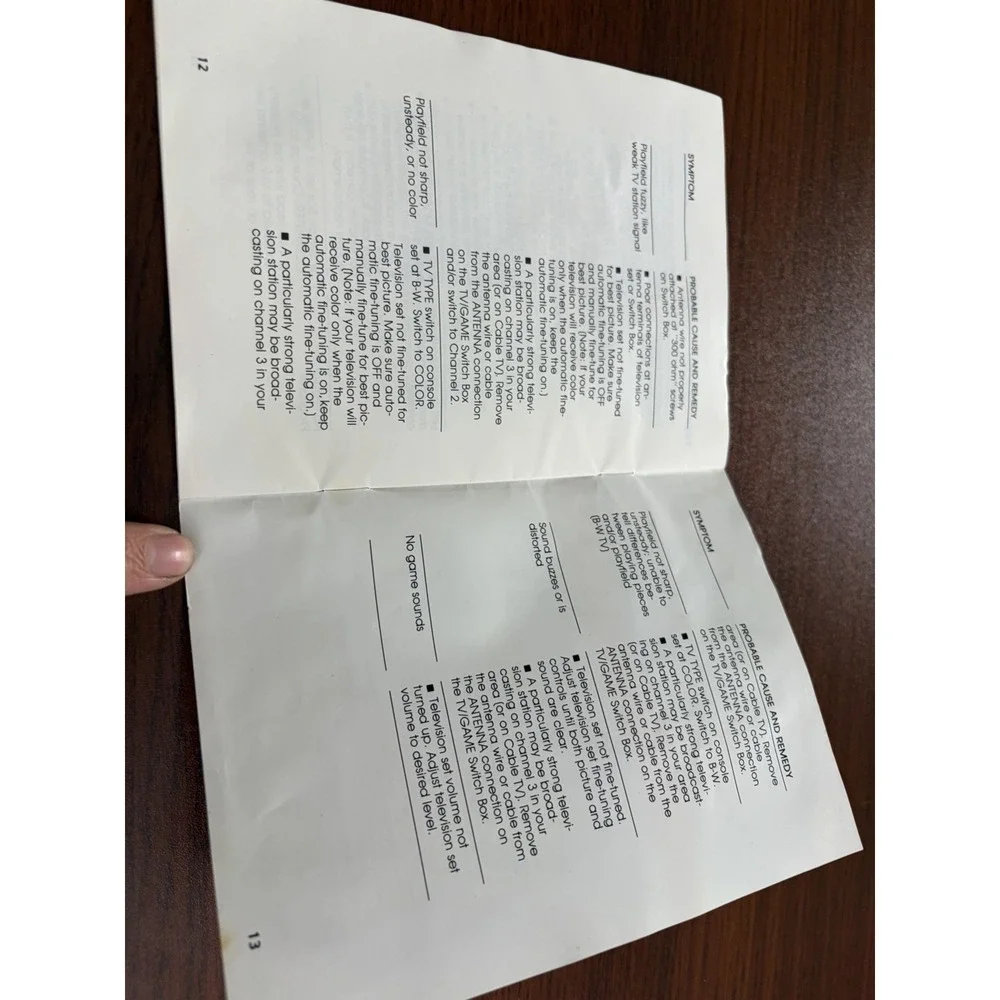 INSTRUCTION MANUAL ONLY - Atari 2600 Video Computer System Model CX2600 - 1983